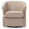 Baxton Studio Finley Mid-century Modern Beige Upholstered Swivel Armchair 123-6950 - alternate 1
